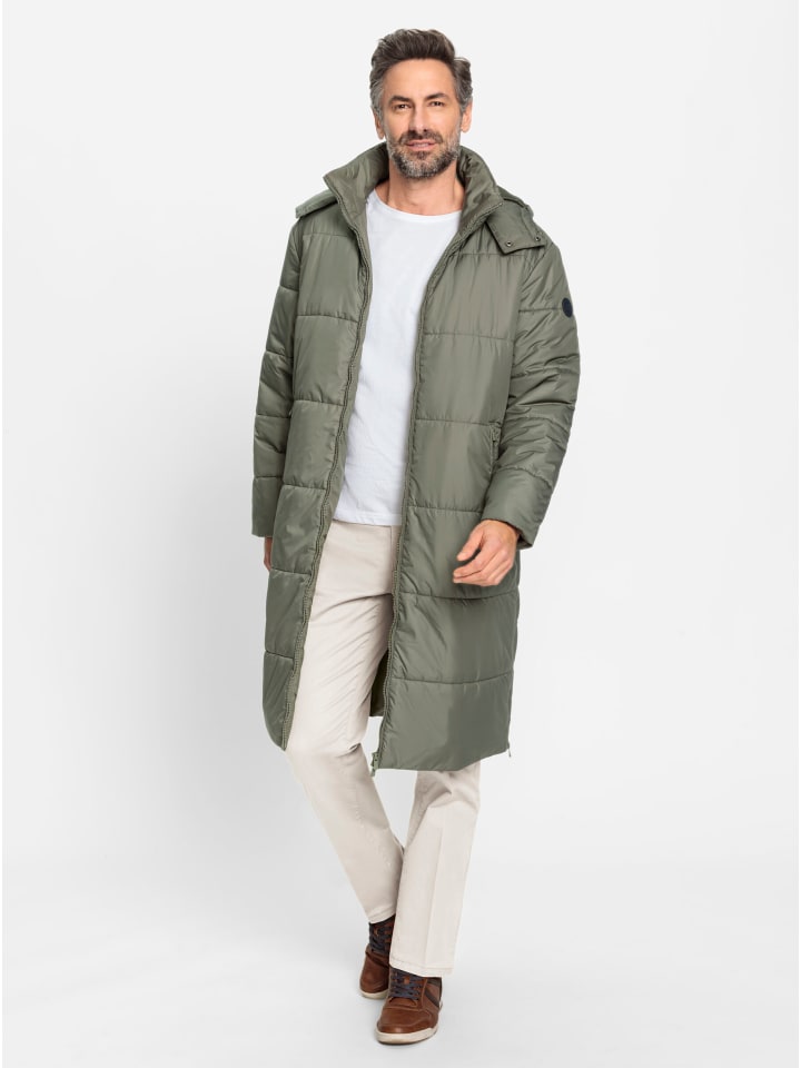 Steppmantel in khaki