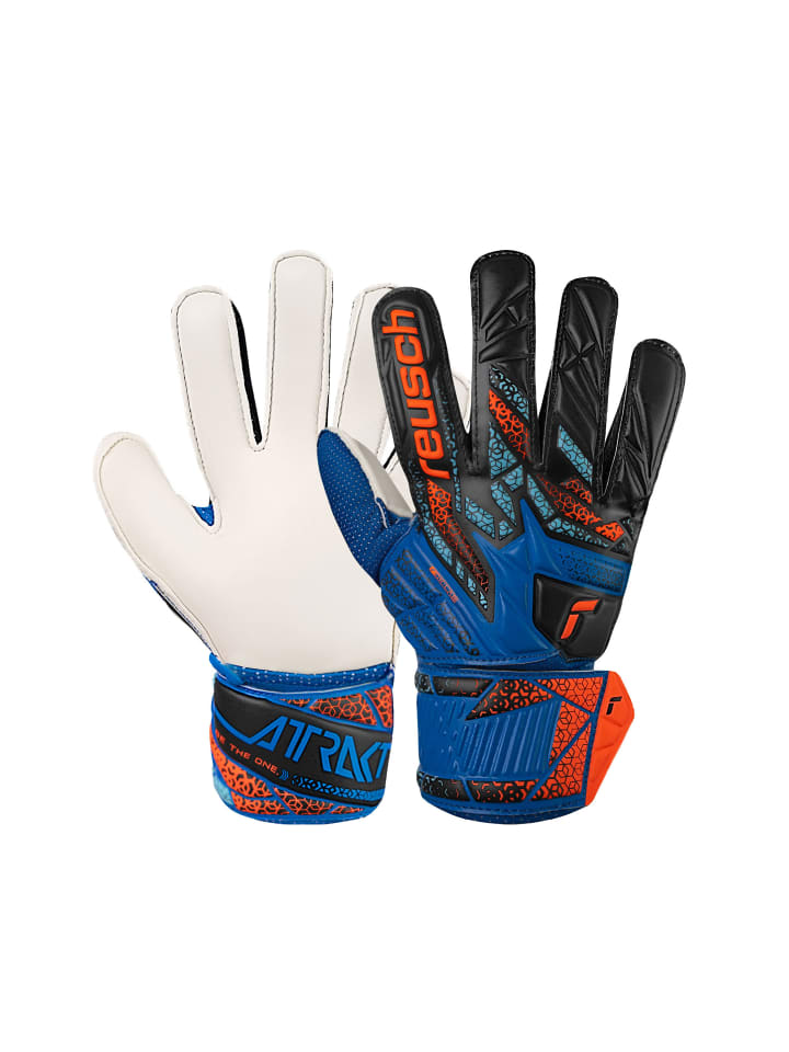 Torwarthandschuhe Attrakt Solid Junior in 4467 electric blu/shock. orang