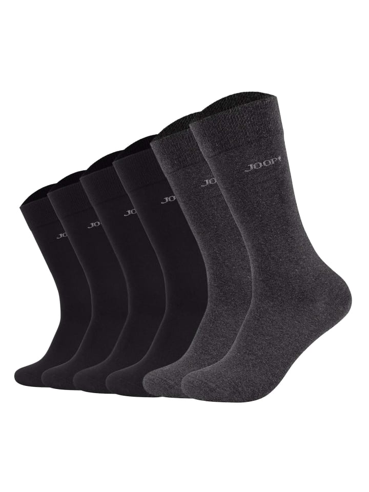 Socken 6er Pack in 2xSchwarz/Anthrazit meliert