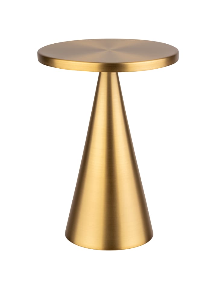 Tischleuchte in gold, Ø 13 cm, H: 18 cm, Metall