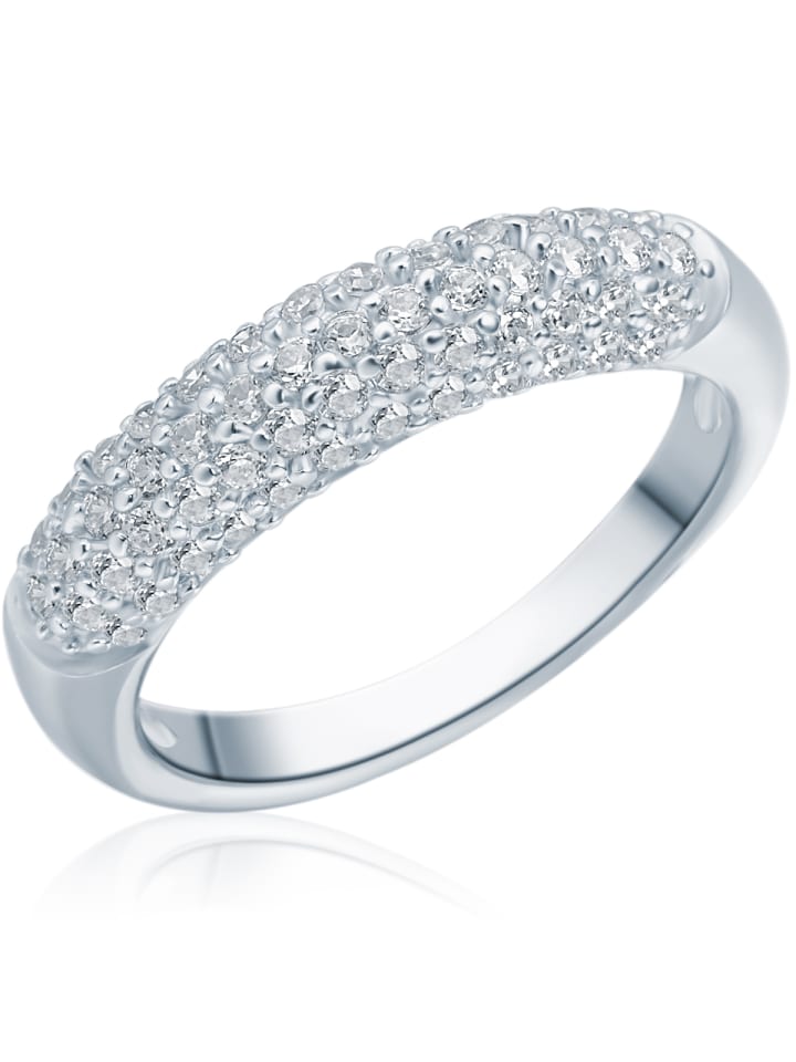 Ring aus Sterling Silber mit Zirkonia in silber