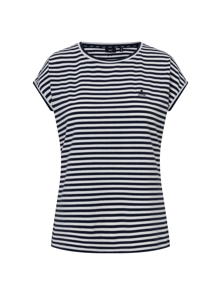 T-Shirt 1er Pack in Dunkelblau/Weiß