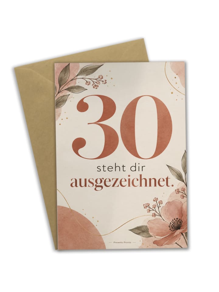 Geburtstagskarte Geburtstagskarte elegant Desig... in Weiß