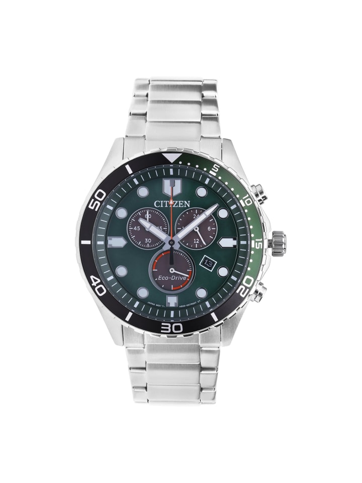 Stahl Chronograph Citizen Silber