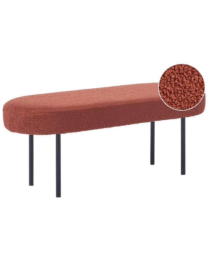 Bettbank WOLFEBORO in Braun/Schwarz - (W) 98 x (H) 38 x (L) 35 cm