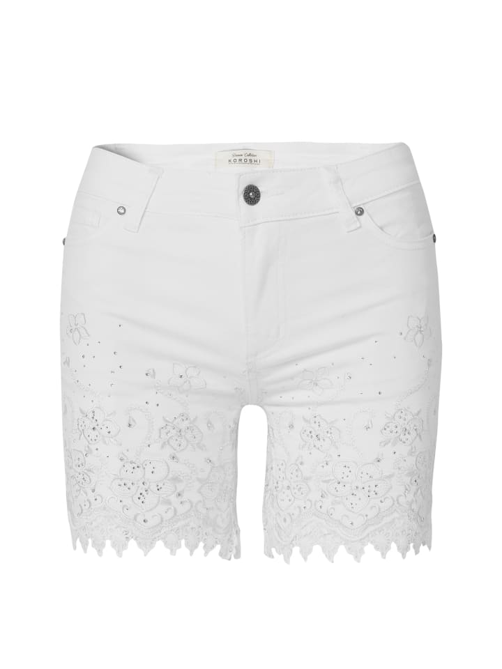 Jeans shorts. in weiß