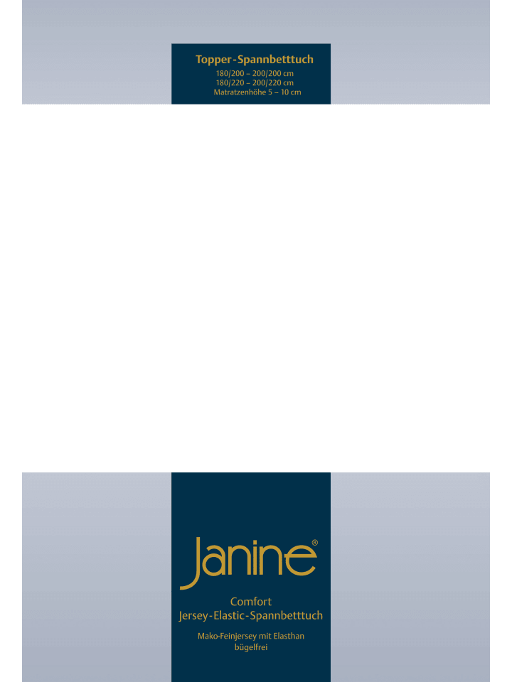 Janine Topper Spannbetttuch Elastic Jersey 5001 in weiß