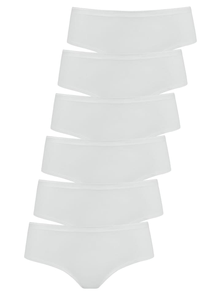 6er Pack Panty in white