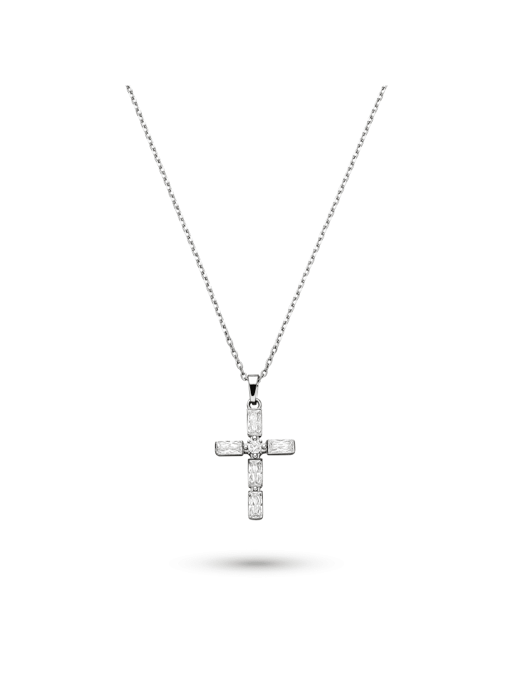 Halskette The Stone Cross in silber