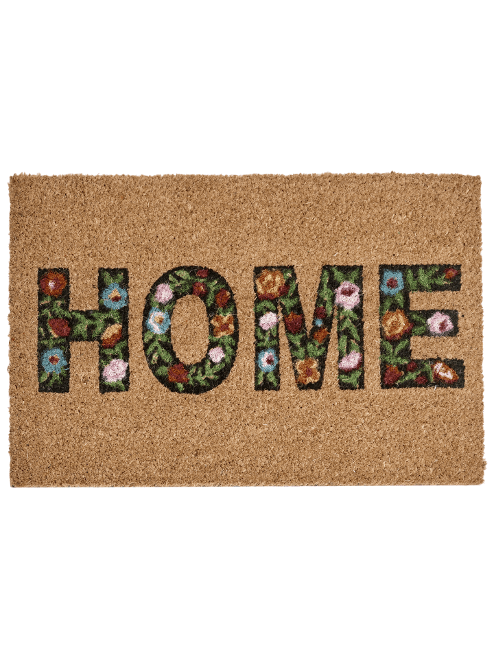 Fußmatte ZAMBALES in Naturfarben/Grün/Rosa - (W) 60 x (L) 40 cm