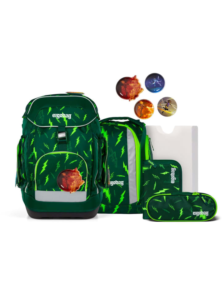 Maxi Schulrucksackset 6-tlg. Bärtastisch in grün