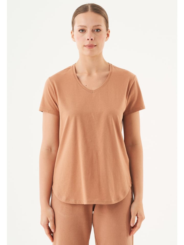 T-Shirt "TUBA" in Hellbraun