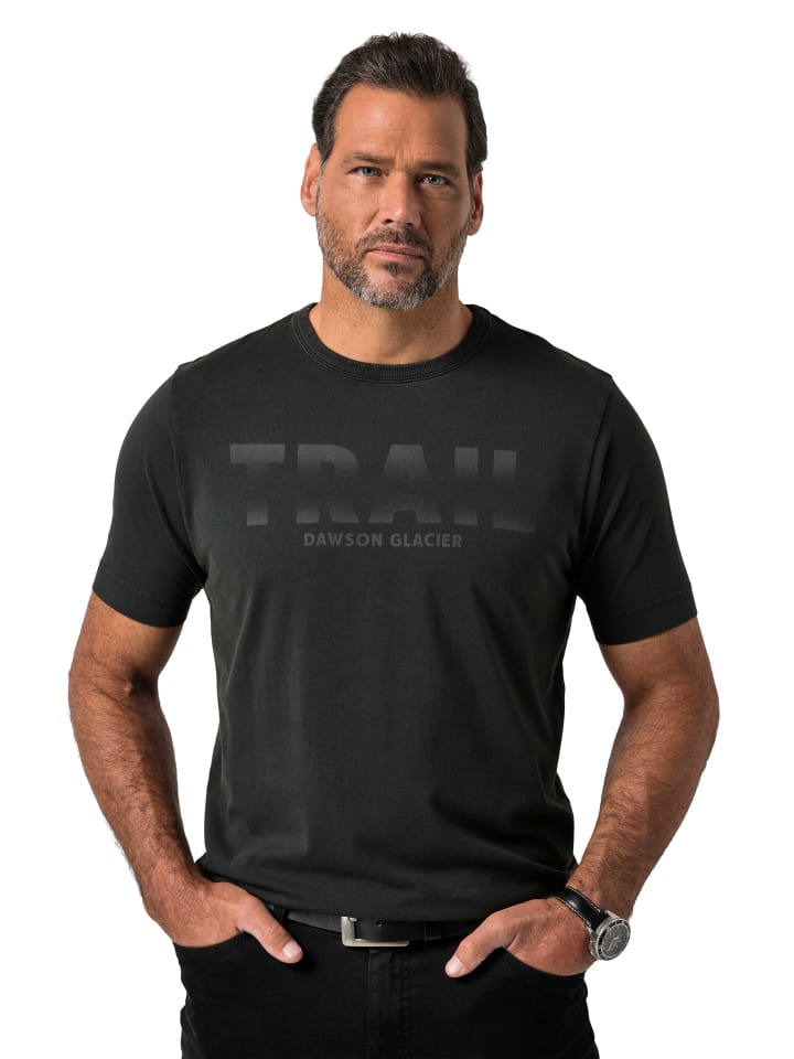 Kurzarm T-Shirt in tannengrün