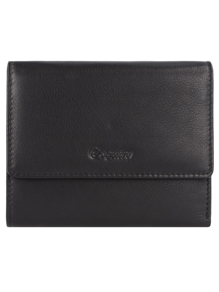 Viktoria Geldbörse RFID Leder 12 cm schwarz