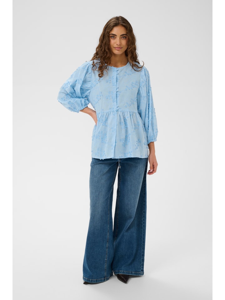 Langarm-Bluse CUmoni Relaxed fit in Powder Blue