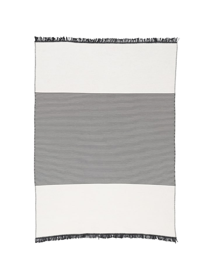 Teppich Beidseitig Kelim Lines in grau