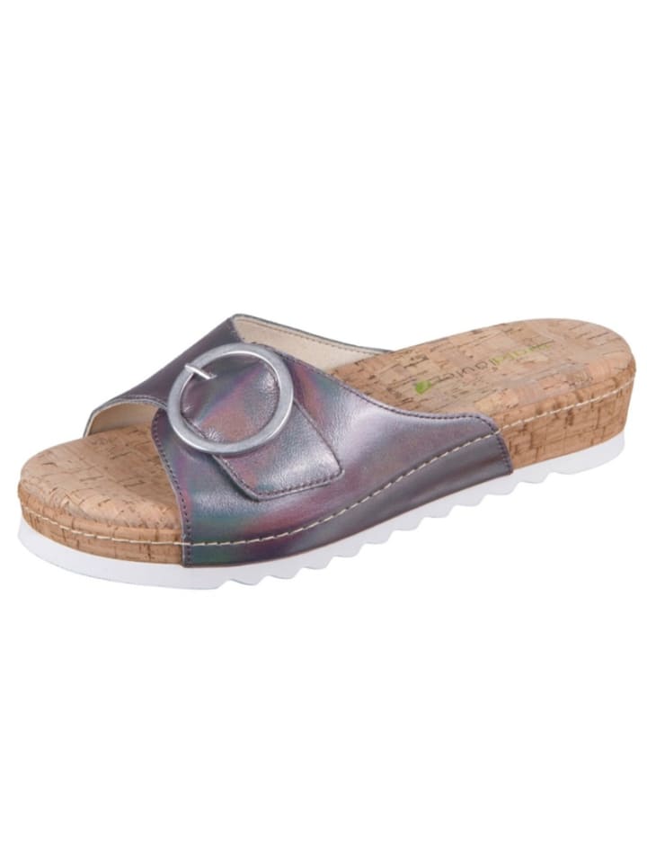 Pantoletten für Damen in metallic