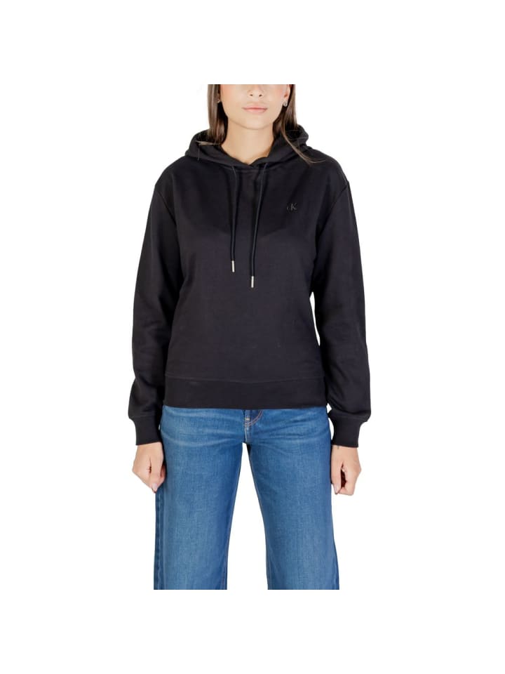 Schwarz Baumwolle Hoodie