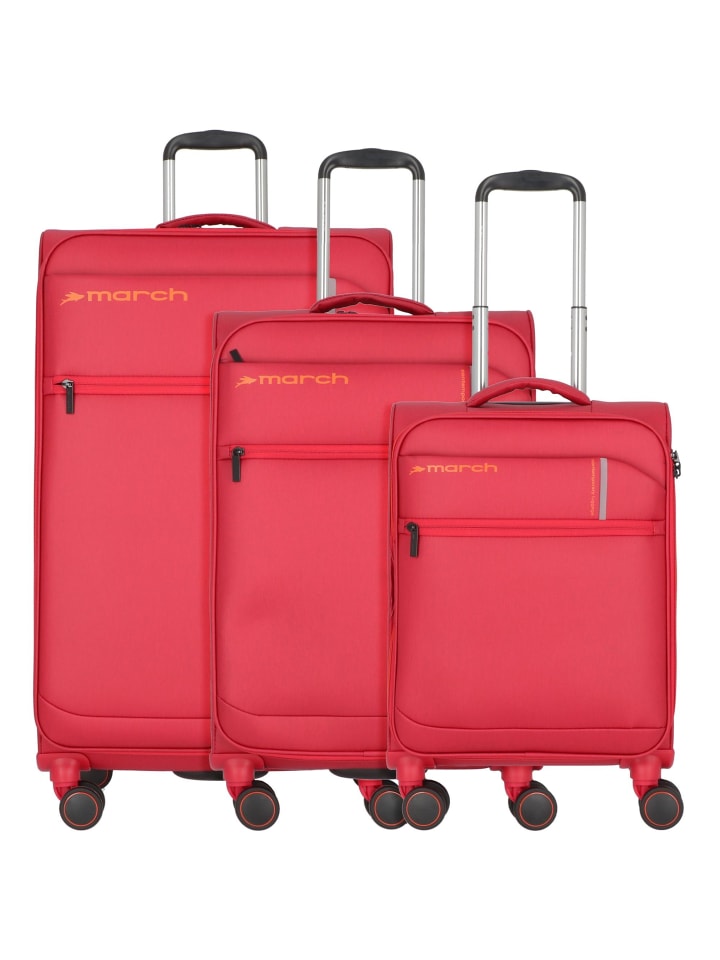 Silhouette 4 Rollen Kofferset 3-teilig mit Dehnfalte red