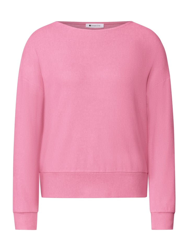 Langarmshirt mit Elastikbund in Warm Blush Mel.