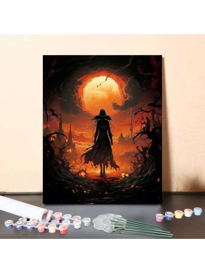 DIY Malen nach Zahlen Set-"Höllenmond"
