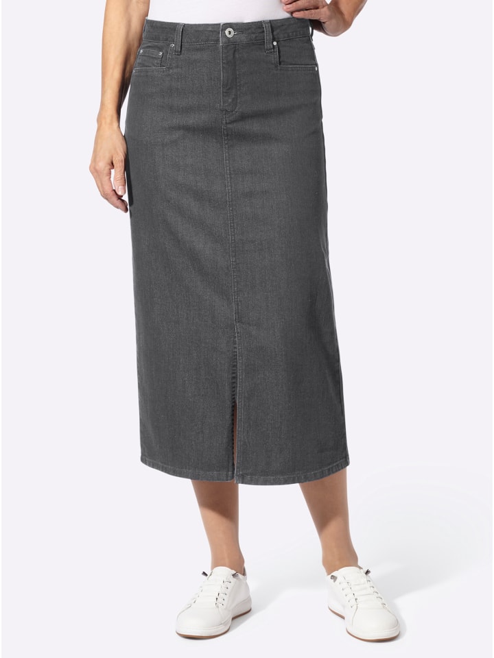 Jeans-Rock in grey-denim