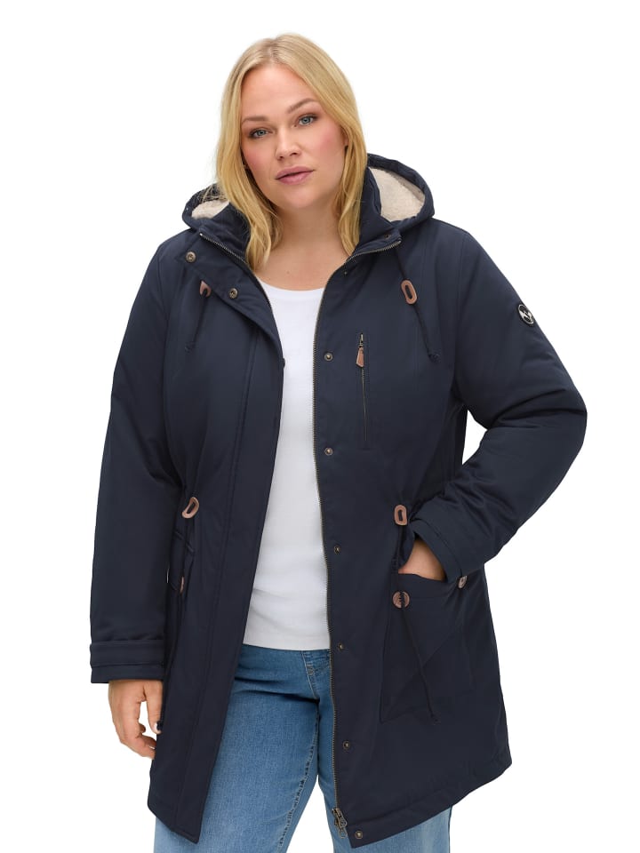 Parka in tiefblau