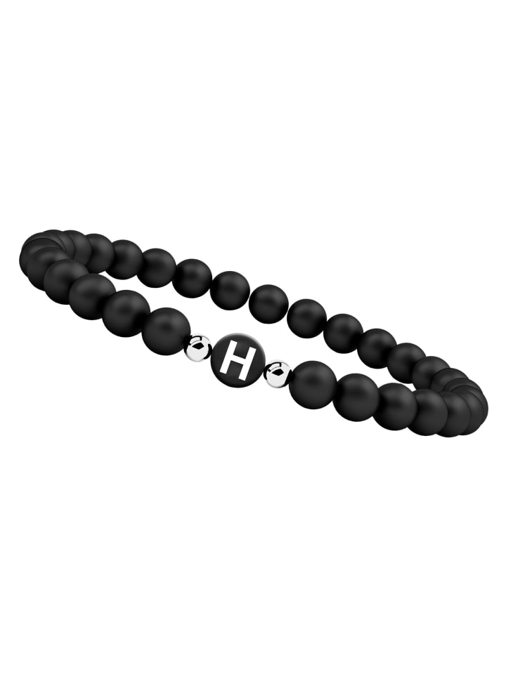 Perlenarmband in Schwarz