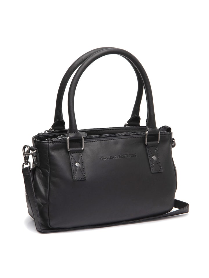 Fenja Schultertasche Leder 29 cm black