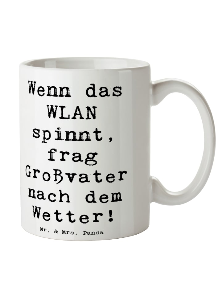 Tasse Großvater Wissen mit Spruch in Weiß