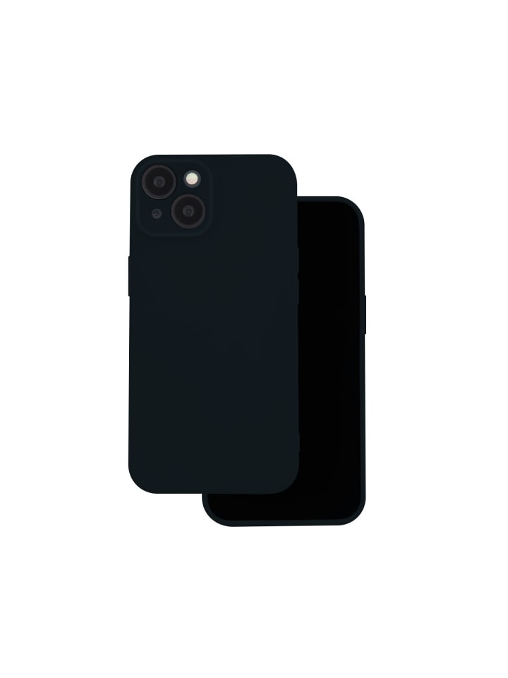 Silikonhülle mit Kameraschutz kompatibel mit iPhone 16 Pro Schwarz in Schwarz