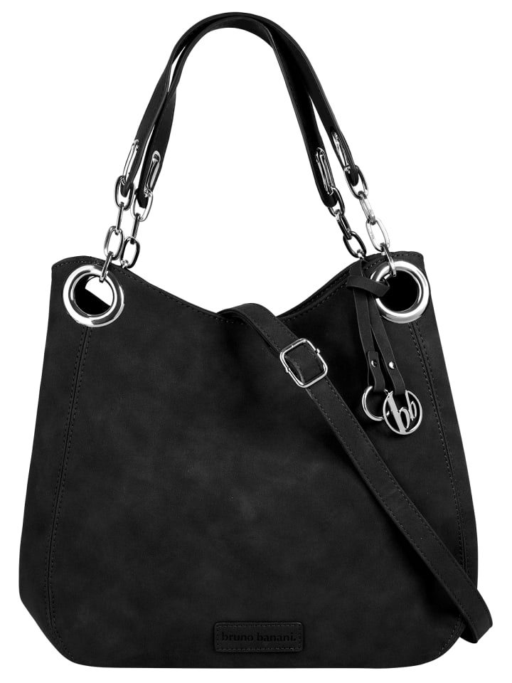 Handtasche Kunstfaser in schwarz