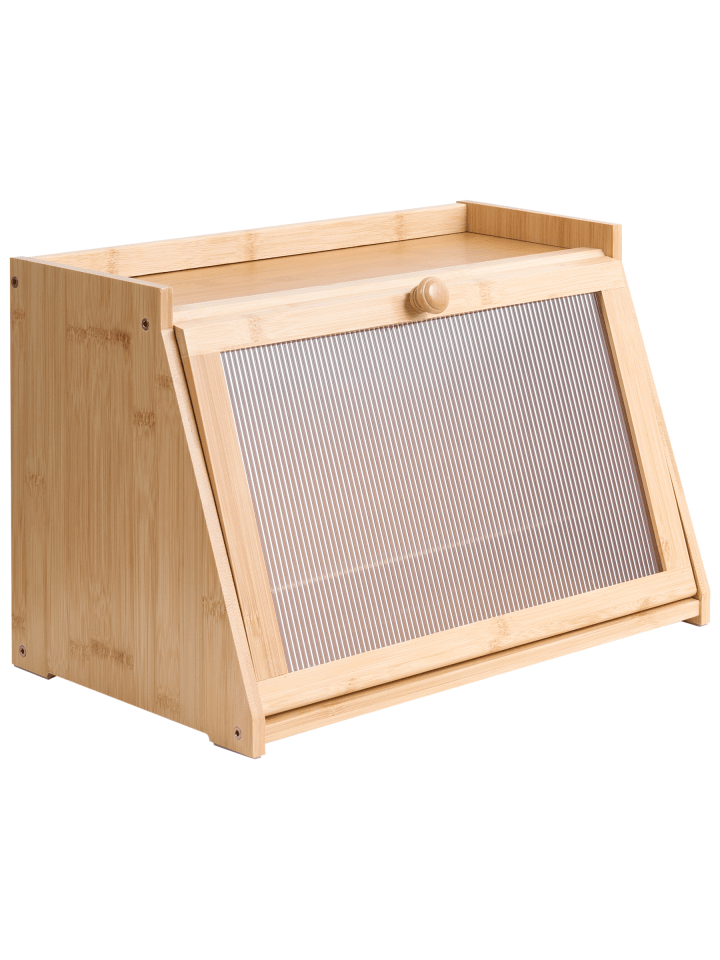 Brotkasten FARINE in Braun/Transparent - (W) 41 x (H) 25 x (L) 25 cm