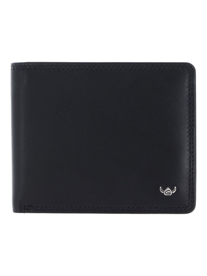 Polo Geldbörse RFID Schutz Leder 12 cm schwarz