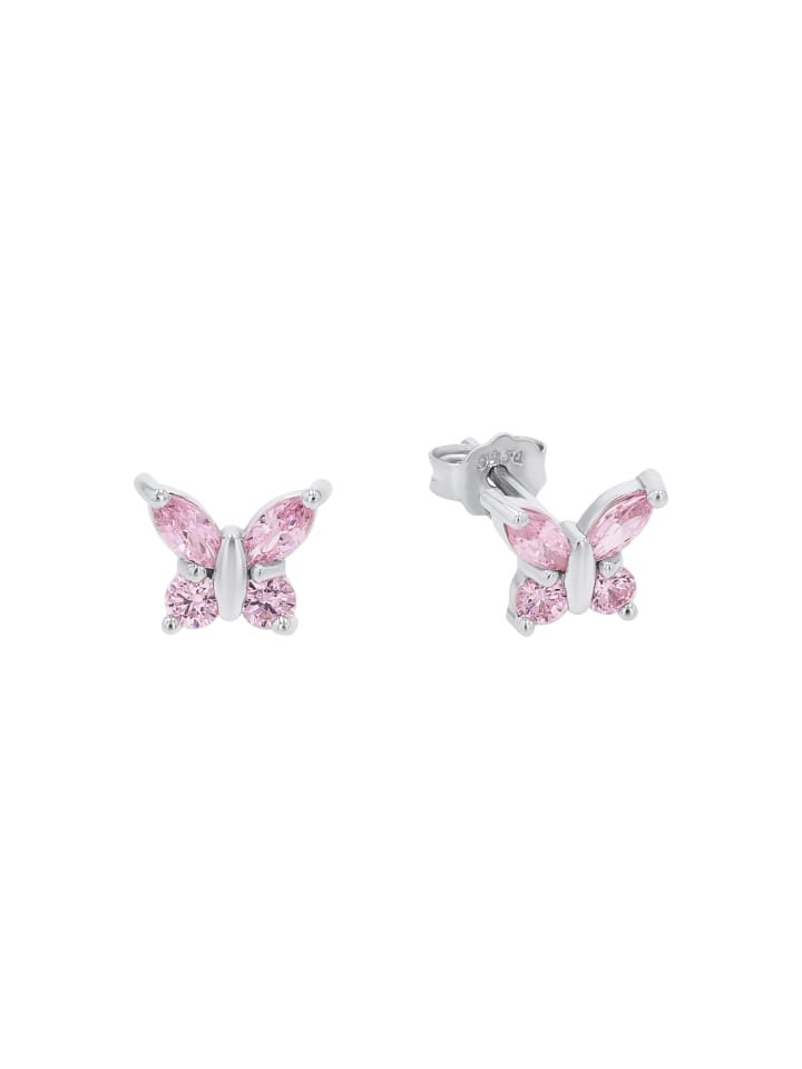 Ohrstecker Silber 925, rhodiniert in Rosa