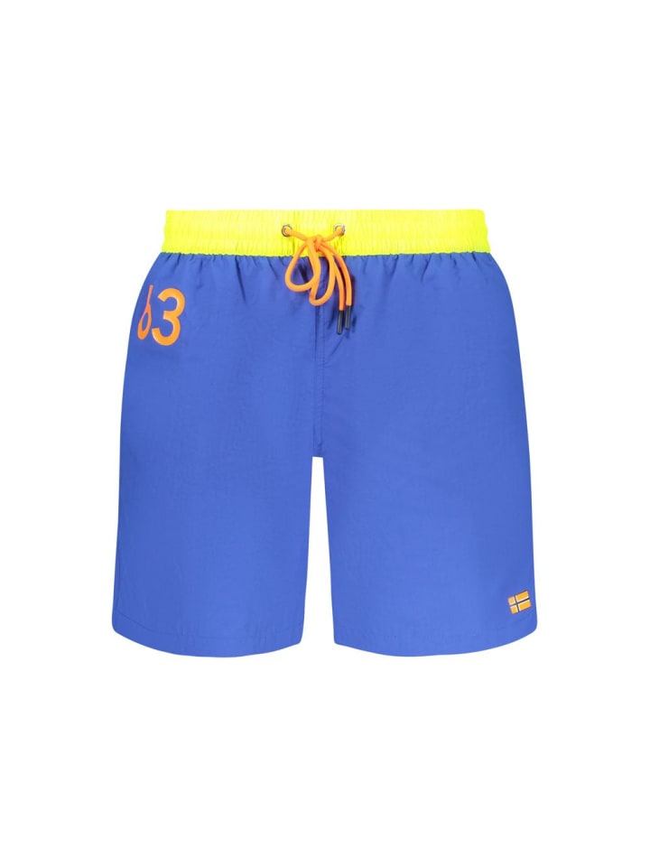 Blau Polyamid Herren Bade Boxershorts