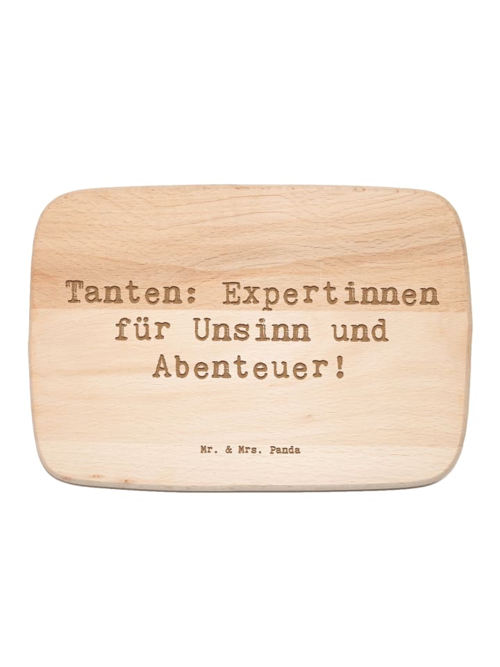 Massivholz Schneidebrett Spruch Tante Abenteuer... in Transparent