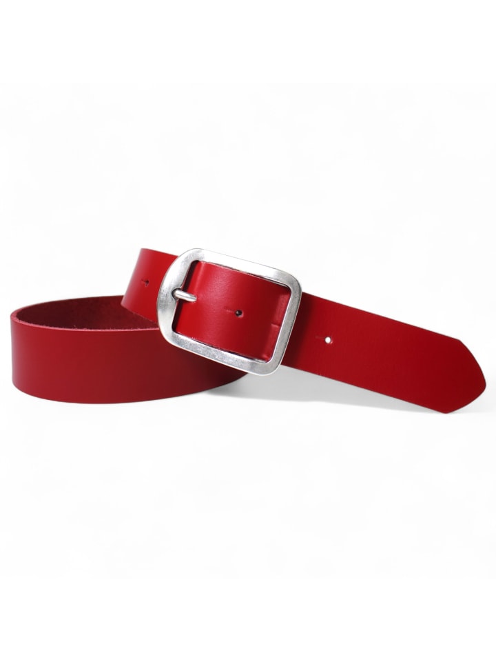 Ledergürtel in Rot