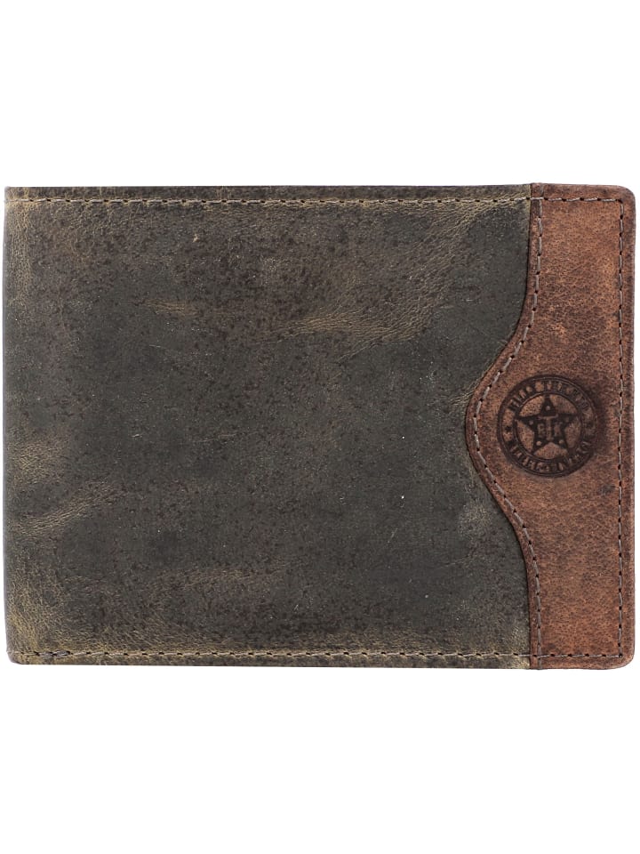 Hunter Geldbörse RFID Leder 12 cm khaki-brown