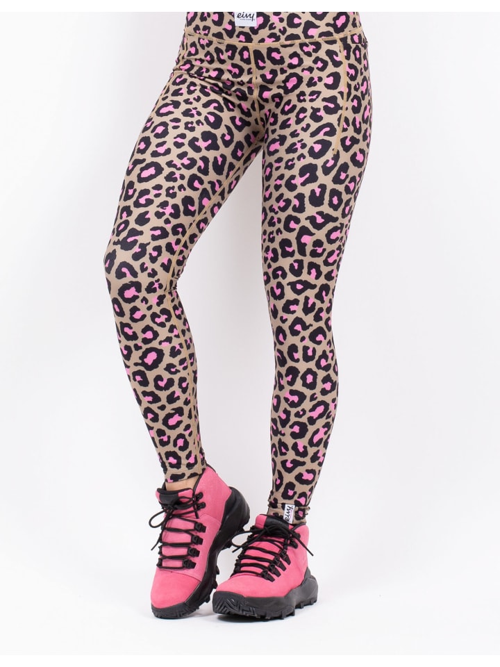 Funktionstights Pocket Tights in Pink Leopard