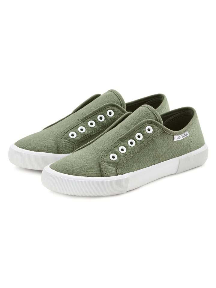 Sneaker in olivgrün