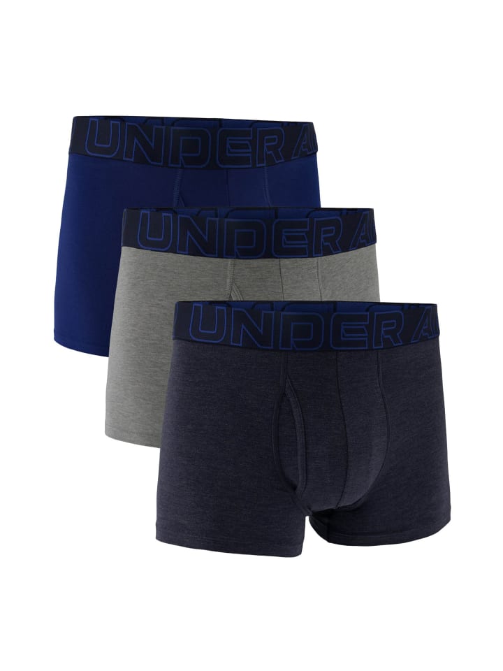 Boxershort 3er Pack in Dunkelblau/Grau