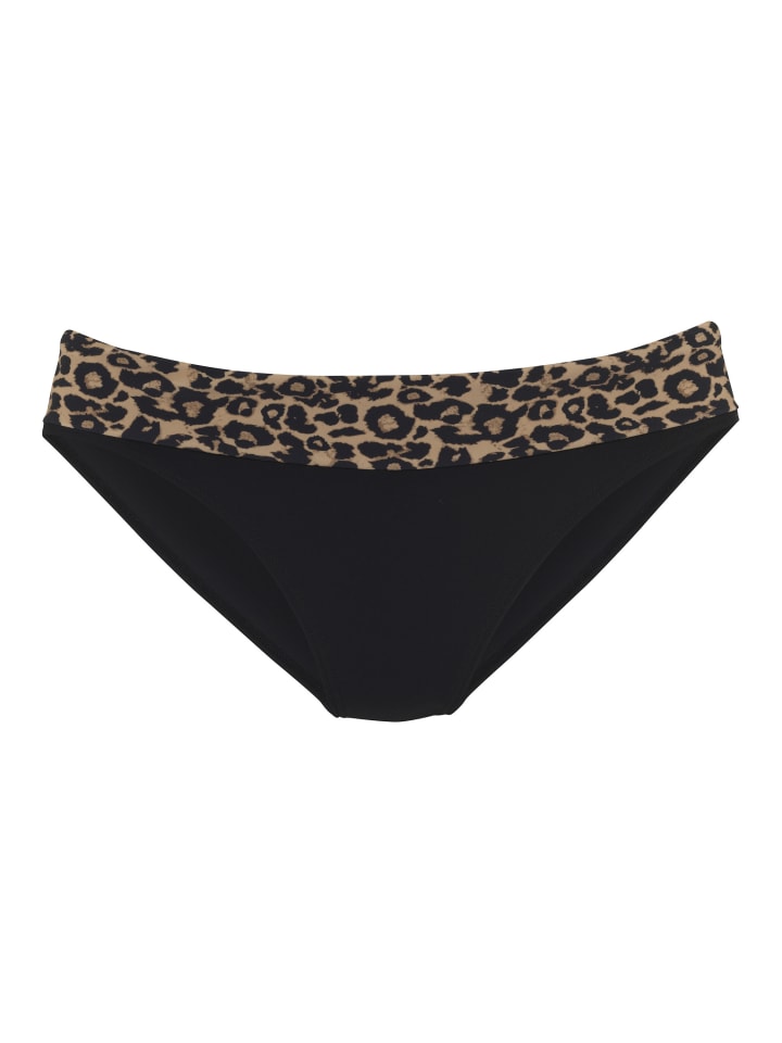 Bikini-Hose in schwarz nougat bedruckt