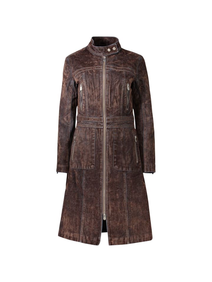 Braun Baumwolle Damen Trenchcoat
