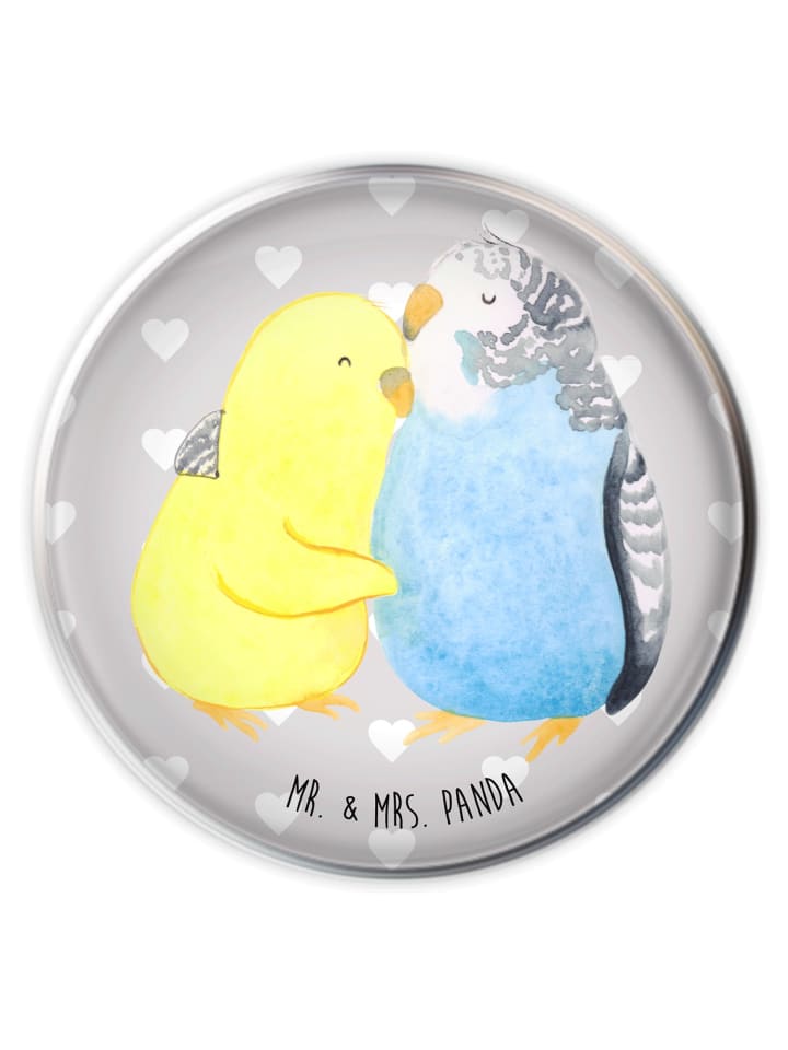 Waschbecken Ablaufstopfen Wellensittich Liebe o... in Grau Pastell