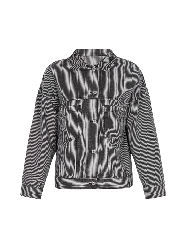 Women Jacket in navy stripes