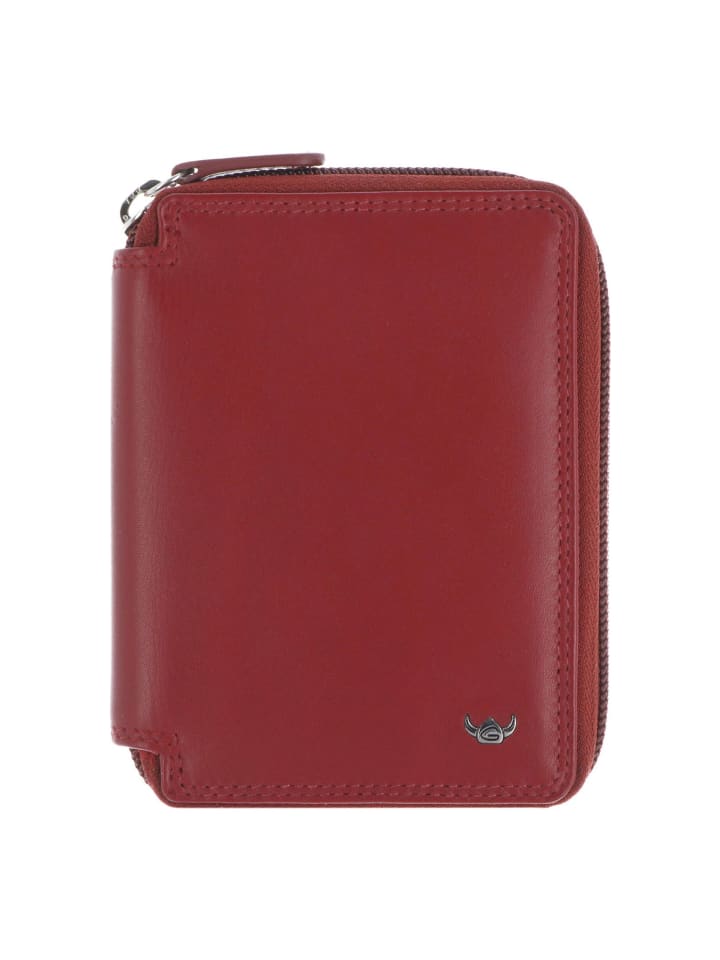 Polo Geldbörse RFID Schutz Leder 12.5 cm rot