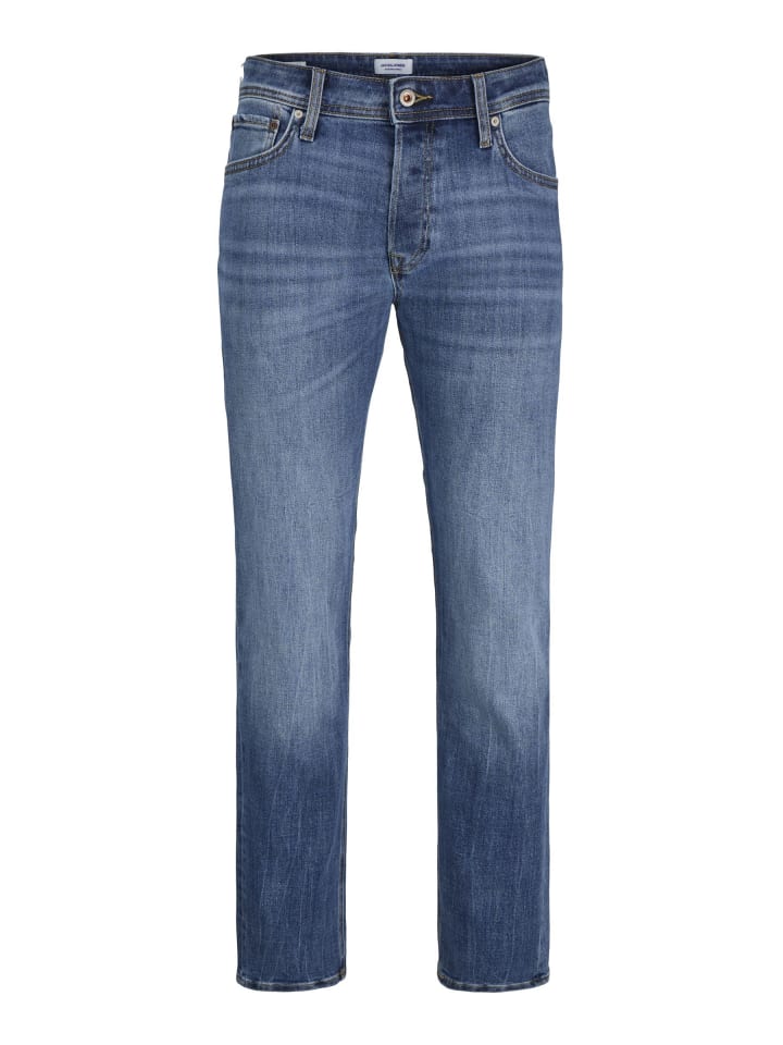 Tapered Fit Jeans in Blue Denim
