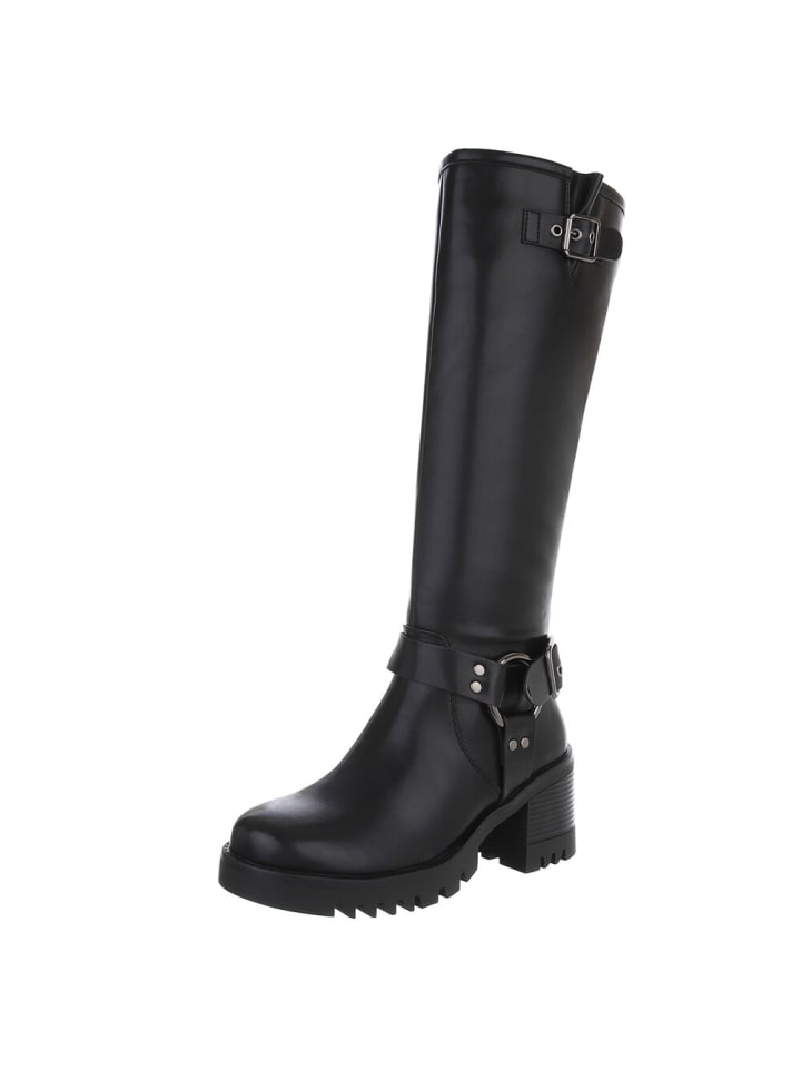 High Heel in Schwarz und Silber