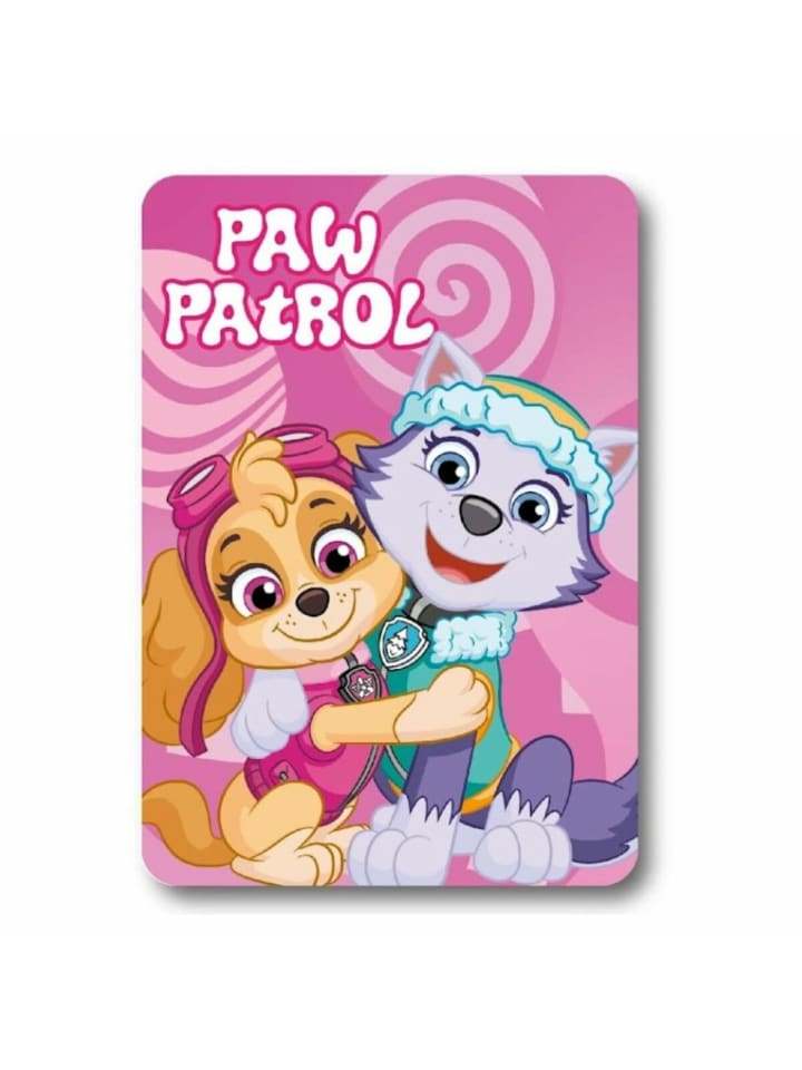 Paw Patrol Fleecedecke für Kinder Skye und Everest, Komfort in Rosa